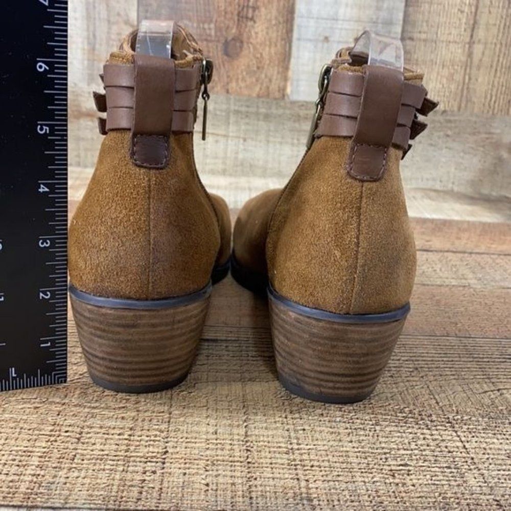 Clarks Artisan Gelata Siena Boots Tan Suede Boot Womens 11 M Ankle Booties - Picture 8 of 14